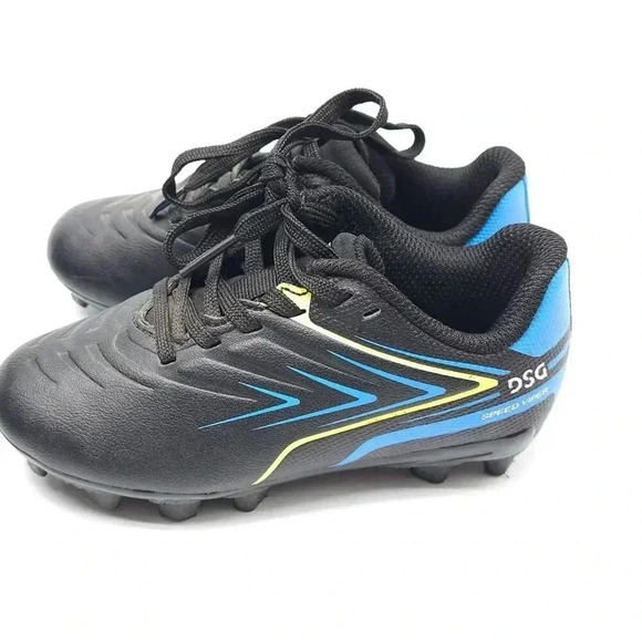DSG Youth Soccer Cleats Black & Blue Size 9K With Dynamic Design Speed Viper - Picture 3 of 6